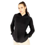 Damen Black Nature Hoodie Bio