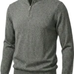 Greg Norman 1/4 Zip Merino Pullover, dunkelgrau