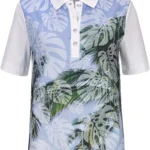 Golfino Palm Beach Polo, weiß/gemustert, Größe 34