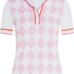 Golfino Natural Light Quick Dry Polo, weiß/rosa,