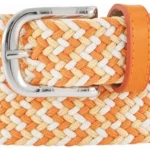Alberto Multicolor Flechtgürtel, orange/gemustert