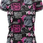 Golf Rowdies Rockstar Polo, dunkelgrau/mehrfarbig