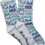Golf Rowdies Fuck Fuck Golfsocken, gemustert