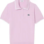 Lacoste AF9430 Polo Sweater, rosa/weiß