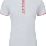 FootJoy Gingham Trim SS Polo, weiß/gemustert