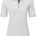 FootJoy Solid Pique Half-Sleeve Polo, weiß
