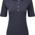 FootJoy Solid Pique Half-Sleeve Polo, dunkelblau