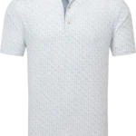 FootJoy Figure Print Lisle Polo, weiß/gemustert