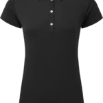FootJoy Cap Sleeve Lisle Polo, schwarz