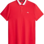 J.Lindeberg Benji Regular-Fit Polo, rot/weiß