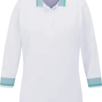 Ping Lindsey 3/4 Polo, weiß/helltürkis