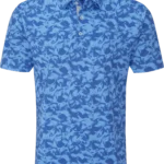 Ping Julian Sensorcool Polo, blau/gemustert