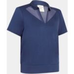 Callaway Waist Length Mesh Detail Halbarm Polo