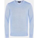 Daniel Springs Basic Pullover Strick hellblau