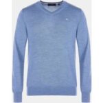 Daniel Springs Basic V-Neck Pullover Strick denim