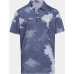 adidas Boys FLOWER MESH Halbarm Polo blau