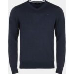 Daniel Springs Basic Strick V Pullover navy