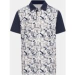 adidas Boys Camo Printed Halbarm Polo navy