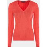 Valiente Zopf Pullover Strick koralle