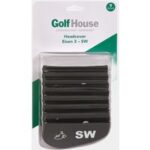 Golf House Headcover Set Eisen 3-SW schwarz