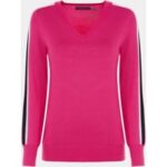 Valiente V-Neck Pullover Strick pink