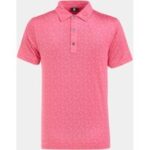 FootJoy Painted Floral Lisle Halbarm Polo pink