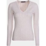 Valiente Zopf Pullover Strick beige