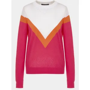 Valiente mesh Pullover Strick pink
