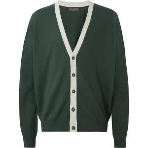 Cross Jacke Block Cardigan, gruen