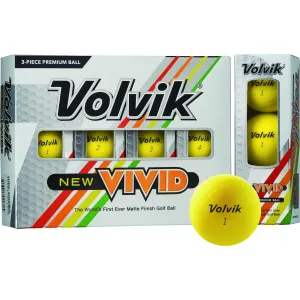 Volvik VIVID Golfbälle, yellow